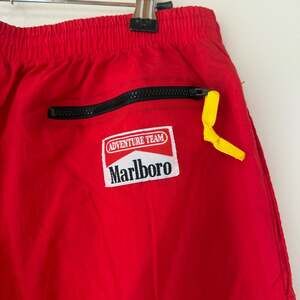Vintage 90s Marlboro Red Nylon Windbreaker Track Pants